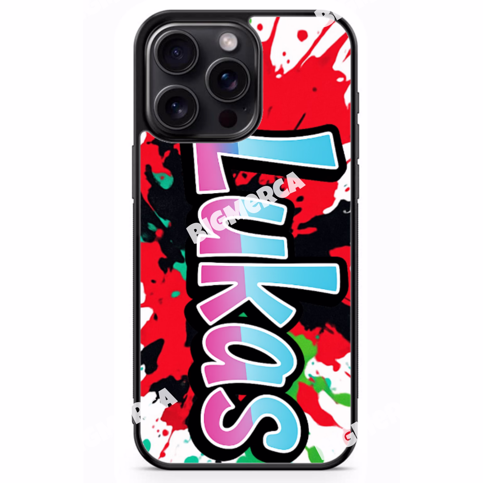 Funda personalizada con nombre estilo graffiti. Expresa tu estilo urbano con esta funda para celular personalizada con nombre con diseño llamativo y elegante a la vez.