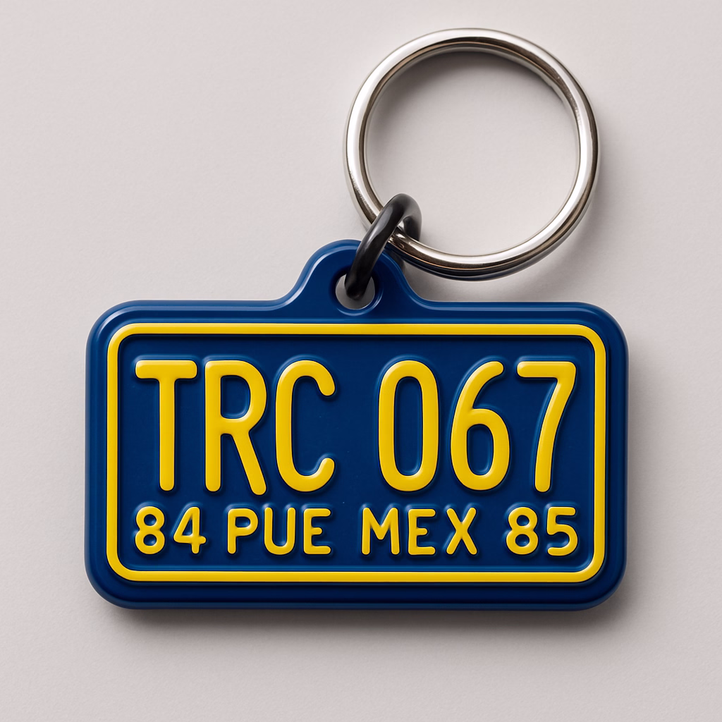 🏷️ Llavero Personalizado Estilo Placa Vintage Mexicana