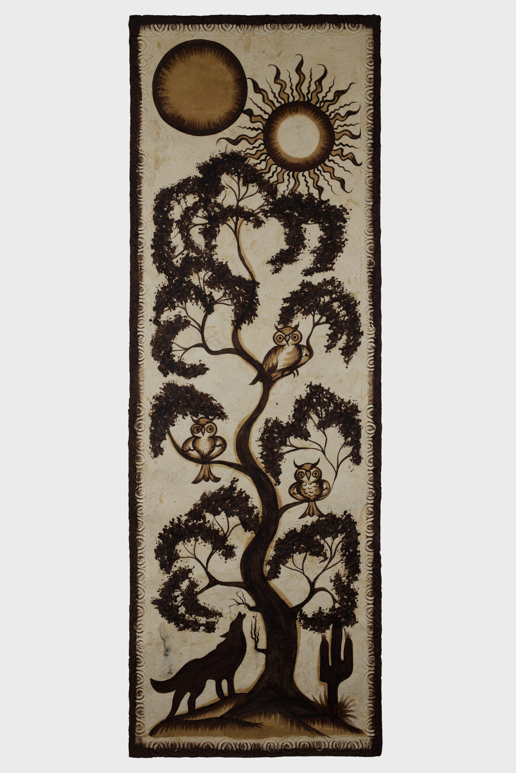 Vertical 40×120cm Mexican Folk Art