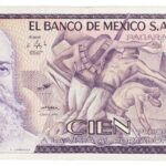 Billete Antiguo de 100 Pesos Mexicanos (1982) – Venustiano Carranza – Serie VH (Estado Excelente)