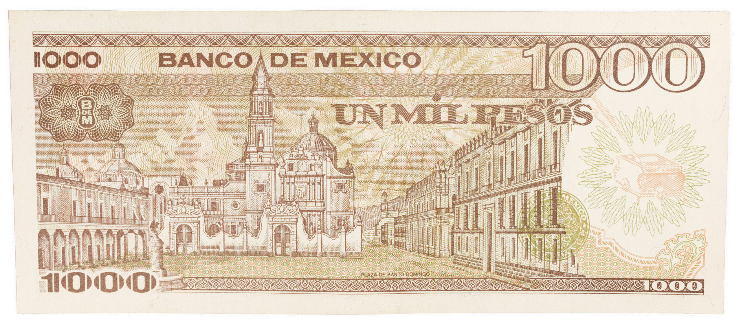 Billete Antiguo de 1000 Pesos Mexicanos (1985) – Sor Juana Inés de la Cruz – Serie YE (Estado Excelente)